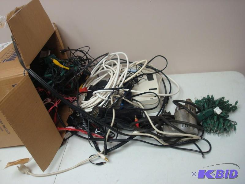 lot 203 image: Box Filled With Wire Items...