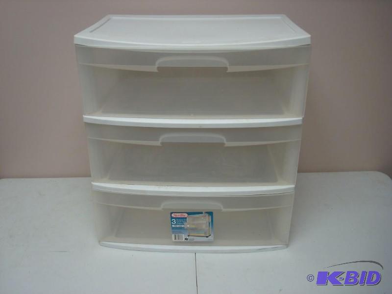 lot 48 image: One Plastic Storage Bin, Used, Some Wear...