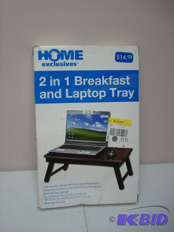 lot 54 image: Breakfast Laptop Tray, New, Box Shows Wear...