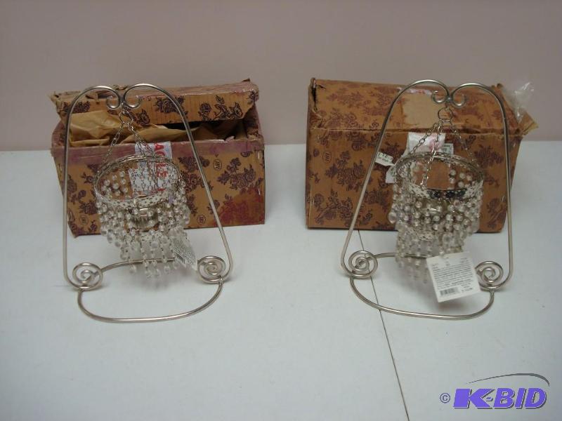 lot 75 image: Hanging Candle Holders, Unused, Box Shows Wea...