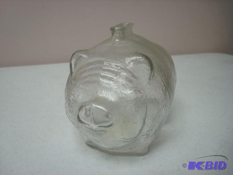 lot 84 image: Anchor Hocking Glass Piggy Bank...