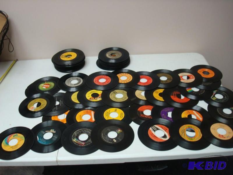 lot 94 image: Lot Of 60 45 Records Vinyl LP, Some Led Zepp...