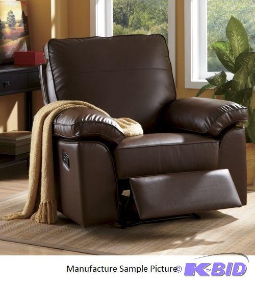 Hampton Brown Recliner - Generously padded ye...