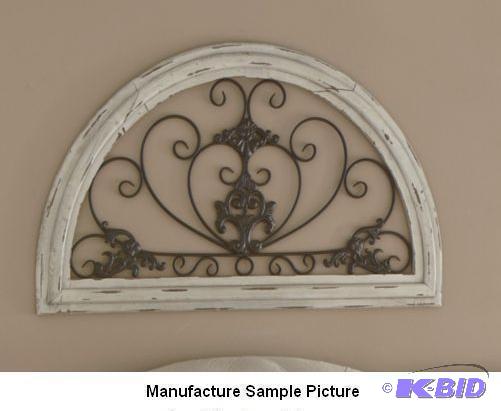 Demilune Wall Art - Stamped, scrolled metal i...