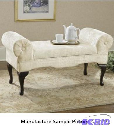 Jacquard Storage Bench - Ivory - Jacquard ros...