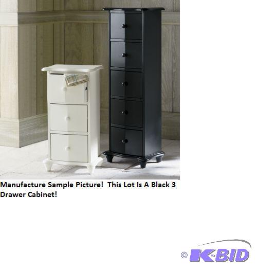 3 Drawer Cabinet - Black - Keep essentials cl...