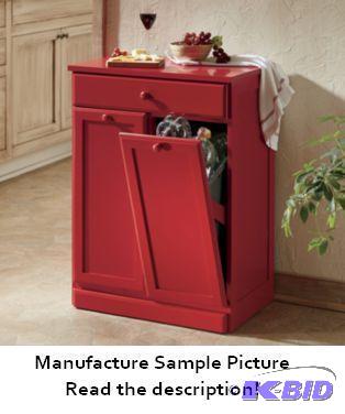 Two Door Trash Bin Cabinet - Red -&nbspYour ...