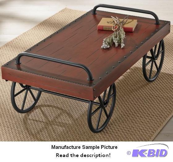 Red Cocktail Cart Table - Crafted in the styl...