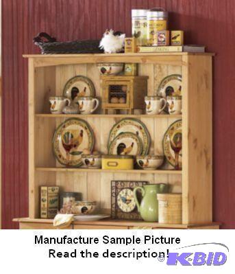 Hutch - Natural Finish - Hutch has two fixed ...