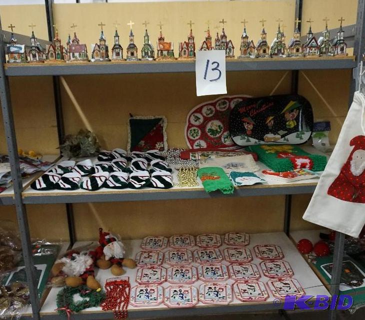 lot 13 image: 1 Lot of Assorted Christmas Accessories and D...