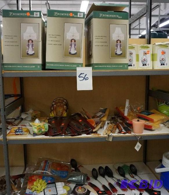lot 56 image: Lot of Decorative Doll Lamps and Kitchen Tool...