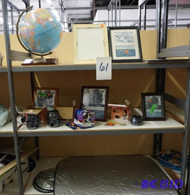 lot 61 image: Lot Consisting of Globe, Picture Frames and C...