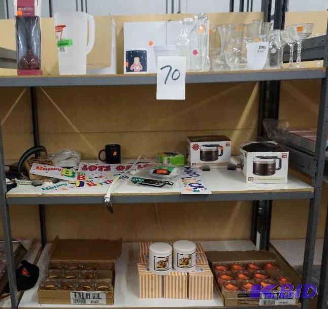 lot 70 image: Lot of Glasses, Vases and Candles In New Cond...