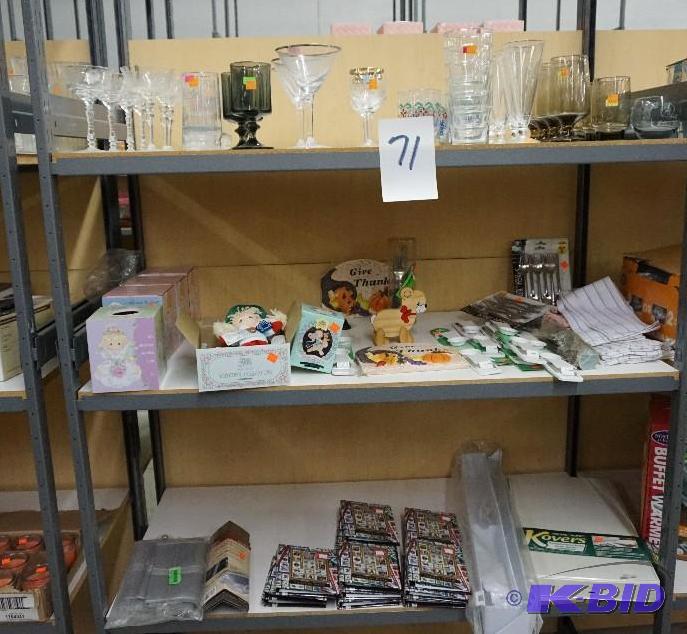 lot 71 image: Lot of Glasses, Vases, and Address Books In N...