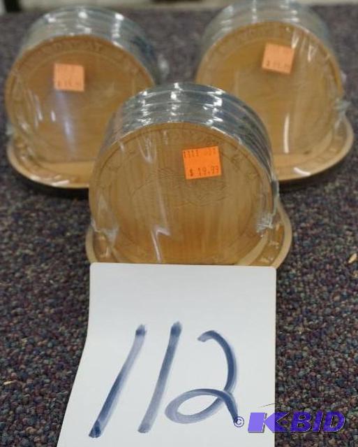 lot 112 image: Set of 12 Wood &quotA Day At The Lake" ...