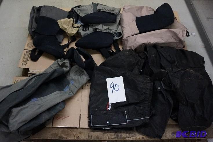 lot 90 image: Lot of Assorted Waiters Rain Gear and Outer W...