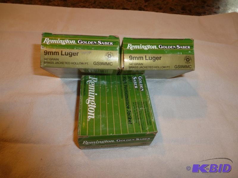 Remington 9 mm Luger Golden Saber HJP 147 gr...