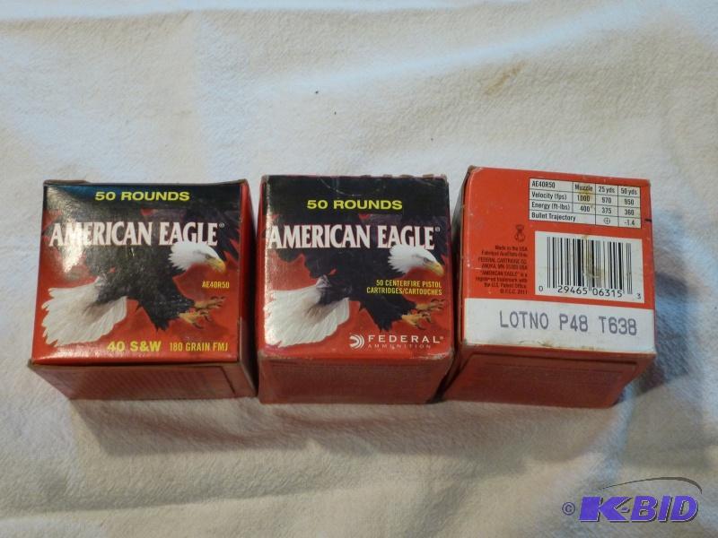 Federal American Eagle ammo .40 cal Smith &a...