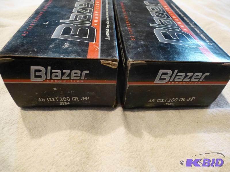 Blazer .45 Colt ammo 200 grain JHP 50 round ...