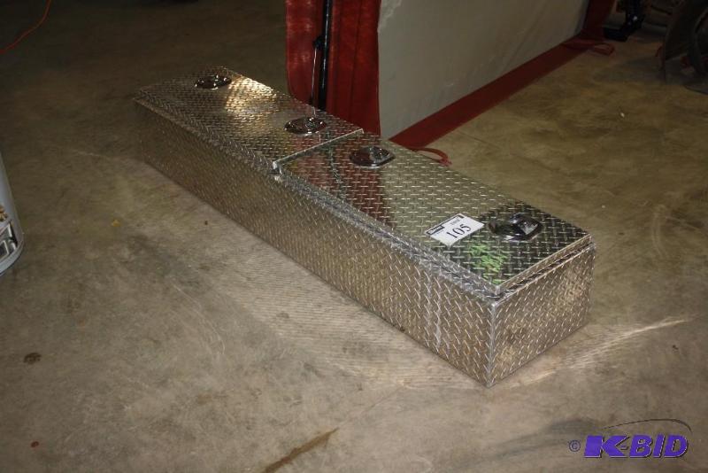 Diamond Plated Chest wCompartments & Latches 72 x 16 x 12.