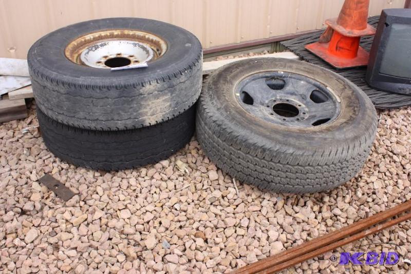 Lot of (3) Tires wRims Including 24575R16, app. 2 ct 27570R18, app. 1 ct.