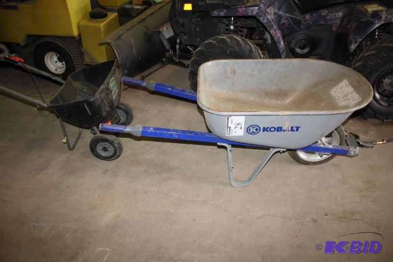 Lot of (2) Including Wheelbarrow Scotts Pro Seeder wMultiple Settings Dial.