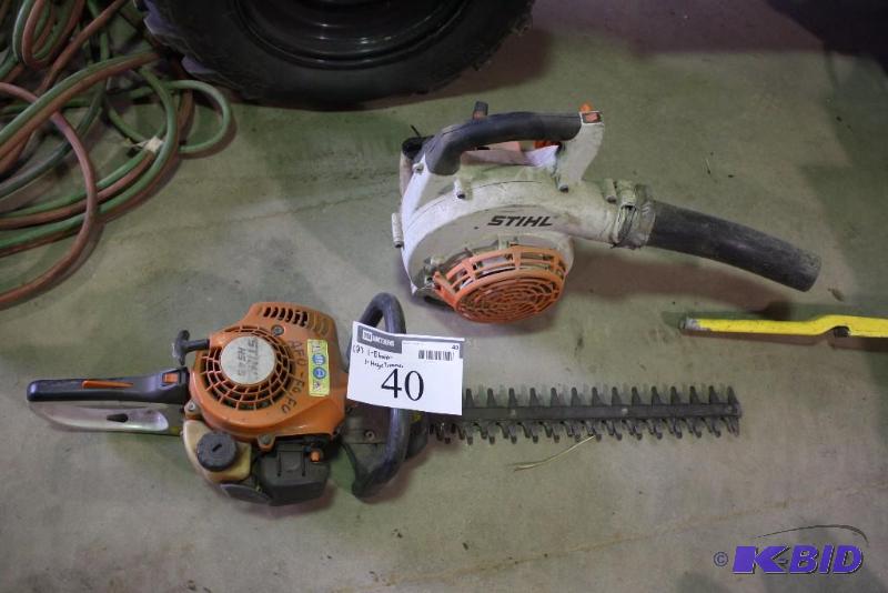 Lot of (2) Including Stihl Leaf Blower Stihl SH85 Hedge Trimmer.