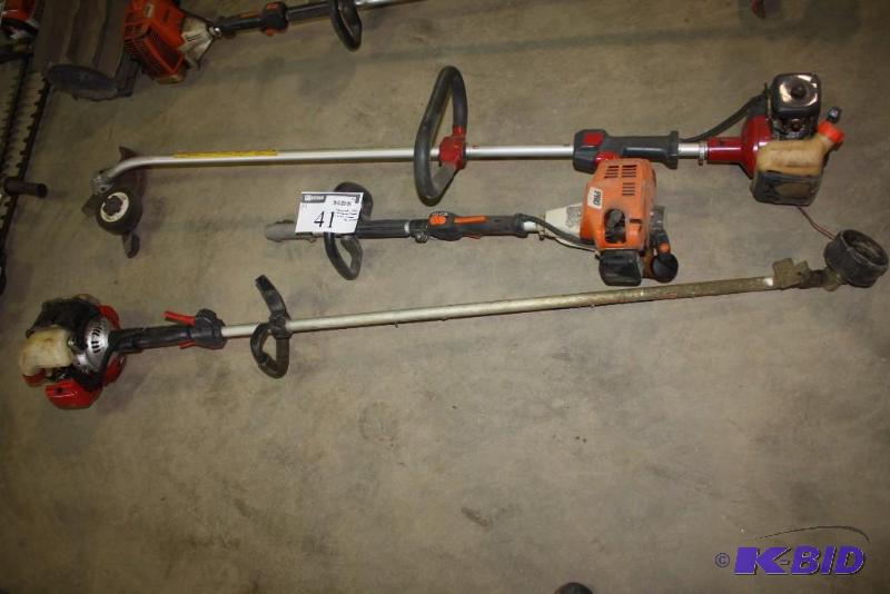 Lot of (3) Including Stihl Trimmer wo Attachment Kawasaki Edger Shindaiwa Trimmer.