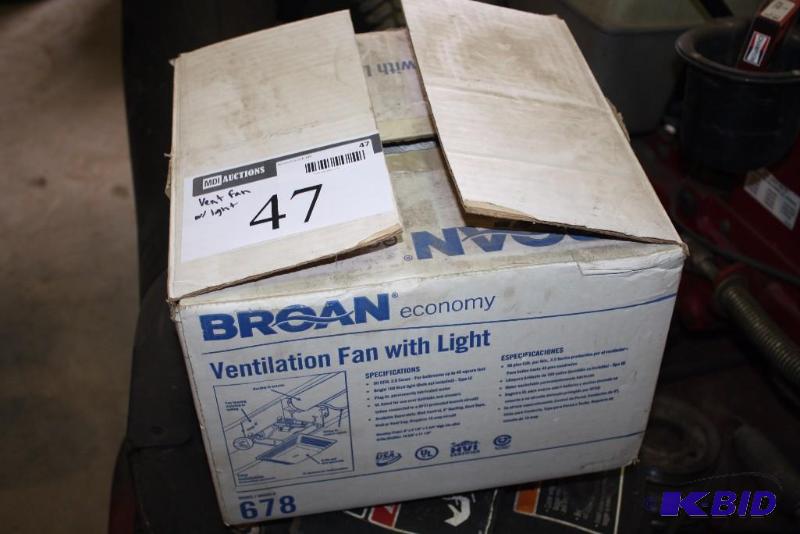 Broan Ventilation Fan wLight Broan Economy Brand In Box.