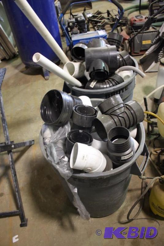 Bucket Lot of (2) Including Miscellaneous PVC Fittings.