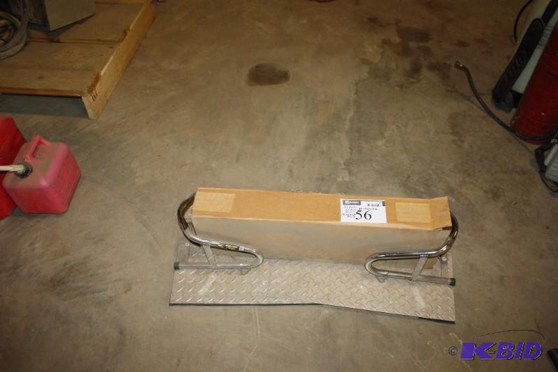 Lot of (4) Including Motor Cycle Stands, Metal wDiamond Plating Harley Davidson Exhaust, 2006
