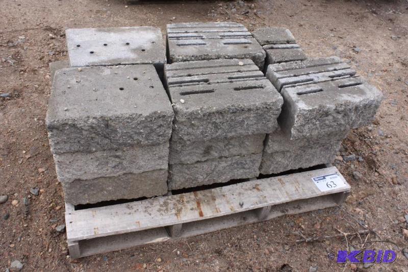 Lot of (17) ConcreteStone Squares For Landscaping Purposes, 12 x 16.
