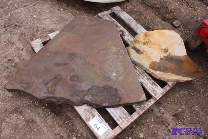 Lot of (2) Decorative Rocks For Landscaping Purposes, 42 x 43, 27 x 28.