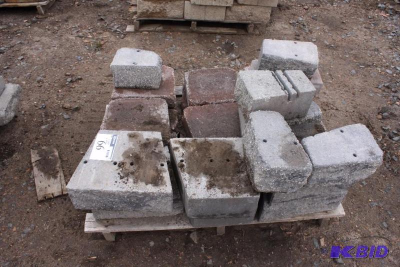 Lot of (24) ConcreteStone Squares For Landscaping Purposes, 12 x 7 app. 5 ct, 12 x 14 app. 7 ct