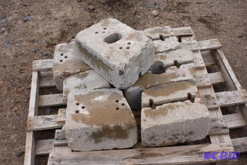Lot of (7) Decorative ConcreteStone Squares For Landscaping Purposes, 16 x 10.