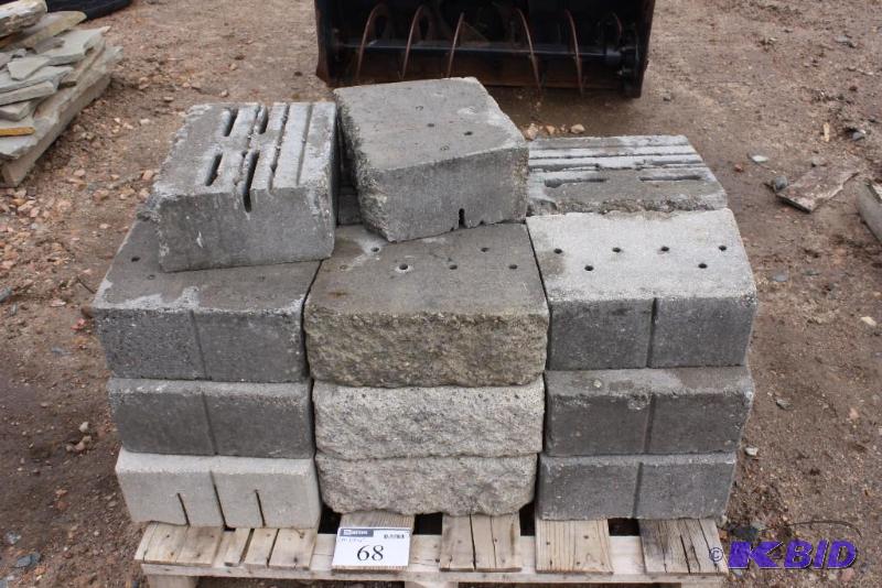 Lot of (19) Decorative ConcreteStone Squares For Landscaping Purposes, 15 x 12.