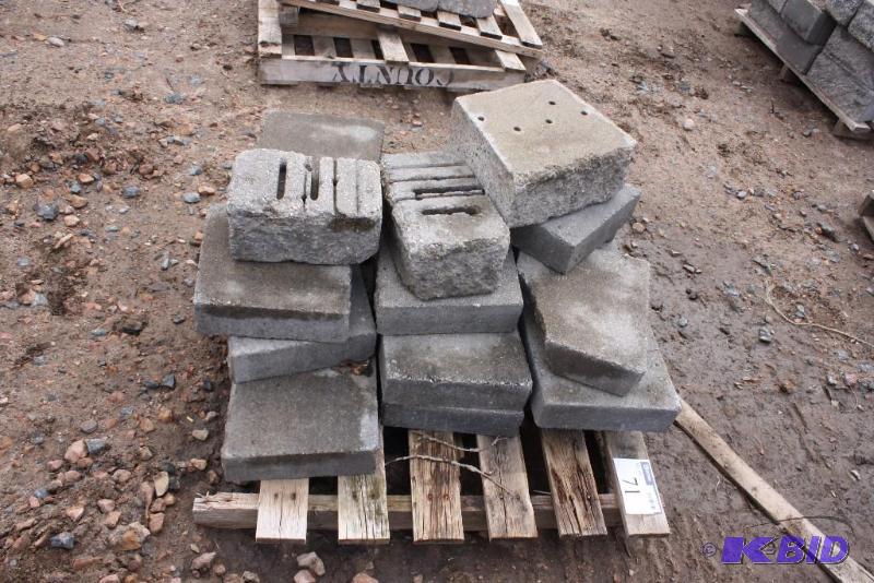 Lot of (19) Decorative ConcreteStone Squares For Landscaping Purposes, 12 x 13.