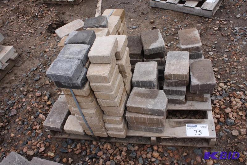 Lot of (115) Decorative ConcreteStone Squares For Landscaping Purposes, 9.5 x 6, app. 35 ct,