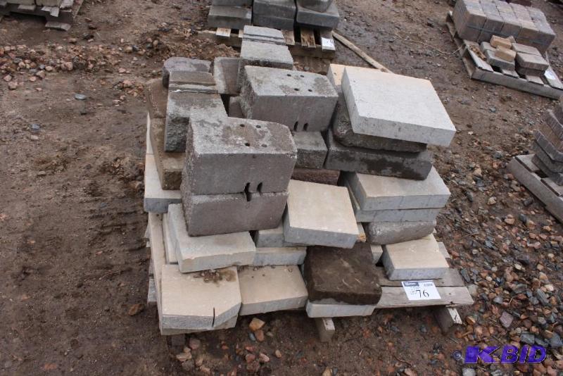 Lot of (40) Decorative ConcreteStone Squares For Landscaping Purposes
