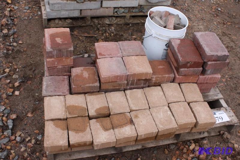 Lot of (74) Decorative ConcreteStone Squares For Landscaping Purposes 6 x 6, app. 26 ct 5 x 6