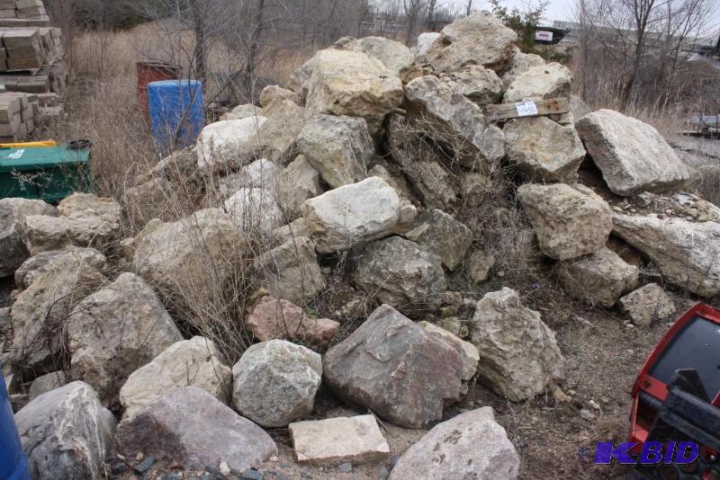 Pile of Stones For Landscaping And More Must Bring Own People & Own Equipment No Help For Removal.