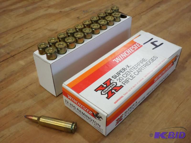 (20) Rounds Winchester .22-250 Remington 55gr...