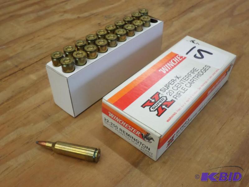 (20) Rounds Winchester .22-250 Remington 55gr...