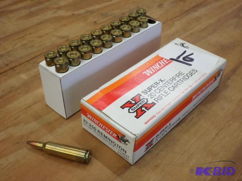 (20) Rounds Winchester .22-250 Remington 55gr...