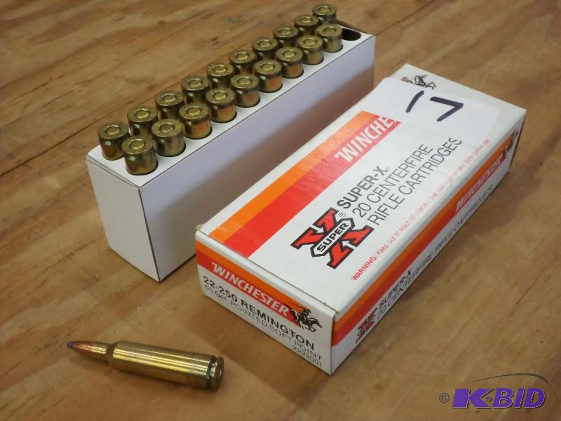 (20) Rounds Winchester .22-250 Remington 55gr...