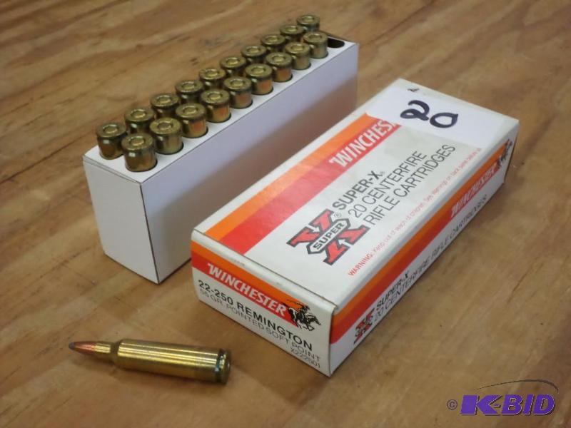 (20) Rounds Winchester .22-250 Remington 55gr...