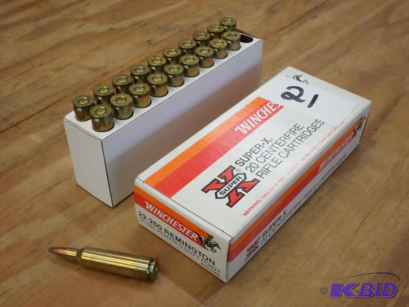 (20) Rounds Winchester .22-250 Remington 55gr...
