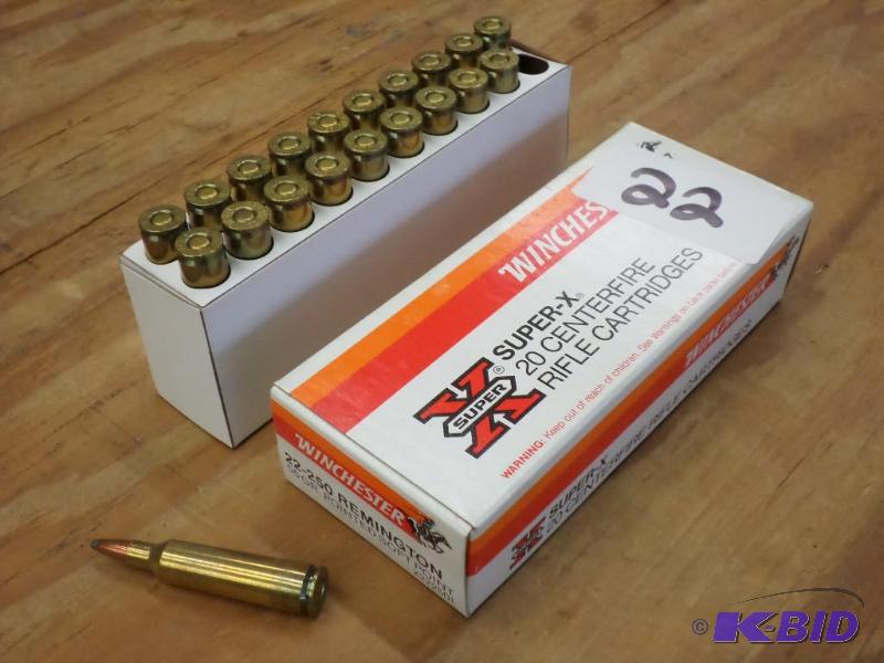 (20) Rounds Winchester .22-250 Remington 55gr...