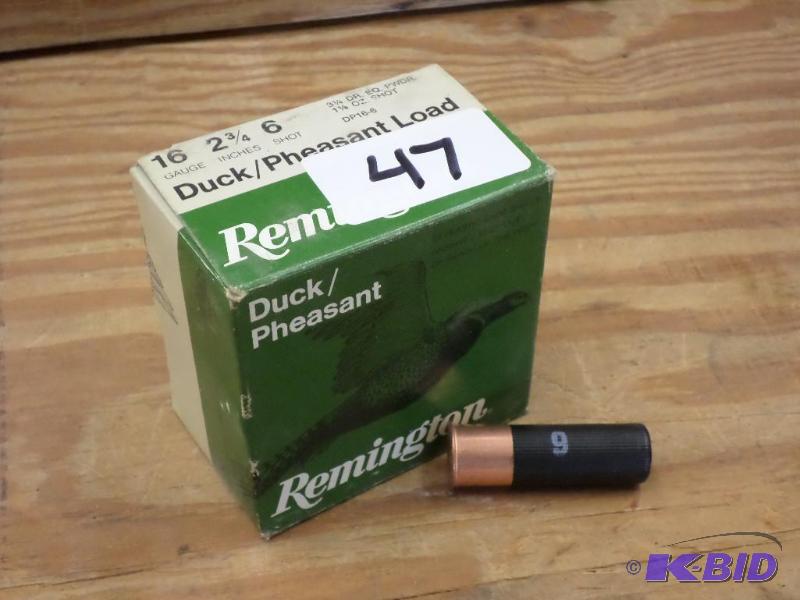 (25) Rounds Remington DuckPheasant 16-Gauge ...