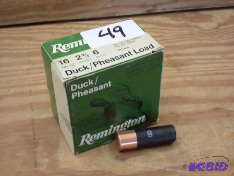 (25) Rounds Remington DuckPheasant 16-Gauge ...
